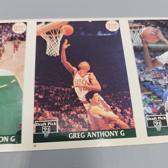 1991 Front Row Uncut Promo Strip Draft Pics Johnson Anthony Brandon Teheran - Picture 13 of 15